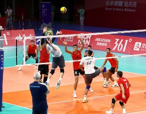 亚运会男排首战绍兴开打！哈萨克斯坦胜吉尔吉斯斯坦
