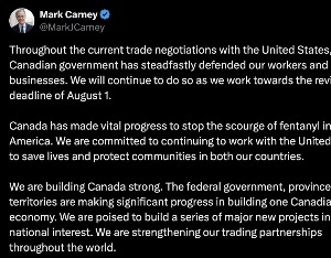 面对美国征收35%关税威胁 加拿大总理的回应来了