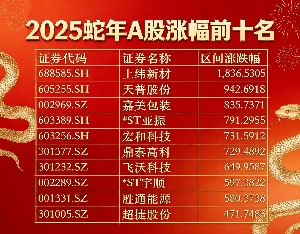蛇年收官沪指站定4000点 有色金属板块大涨112%